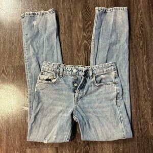 size 2 women’s zara jeans- light wash, straight leg